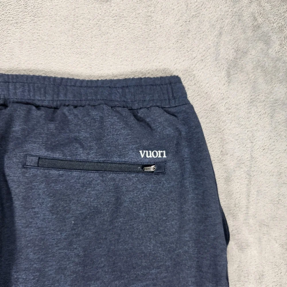 Vuori‎ Pants Mens 2XL 32 Blue Jogger Elastic Waist Zip Pocket Performance